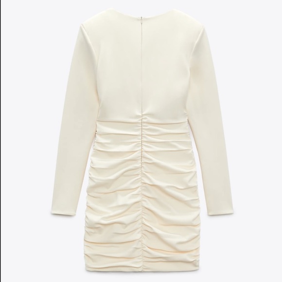 {Zara} Draped Long Sleeve Dress • L - Picture 11 of 16